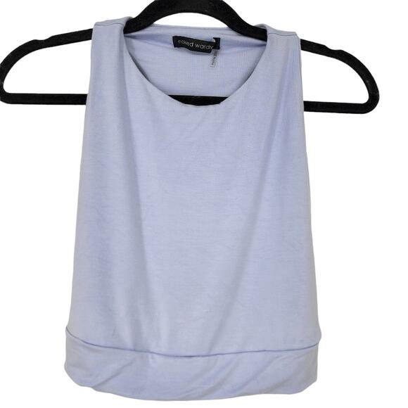 Naked Wardrobe Smooth As Butter Open Back Crop Tank In Periwinkle Size XL - Picture 2 of 5